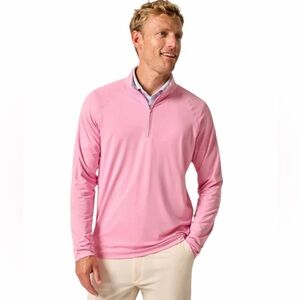 johnnie-O Pink Freeborne Performance 1/4Quarter-Zip Pullover. Size X-large.